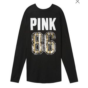 NWOT PINK bling long sleeved top